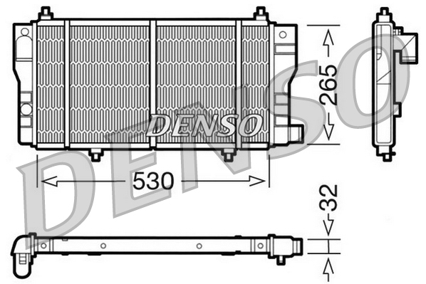 DENSO DRM07002 Radiatore, Raffreddamento motore