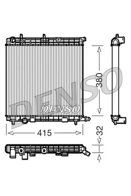 DENSO DRM07010 Radiatore, Raffreddamento motore