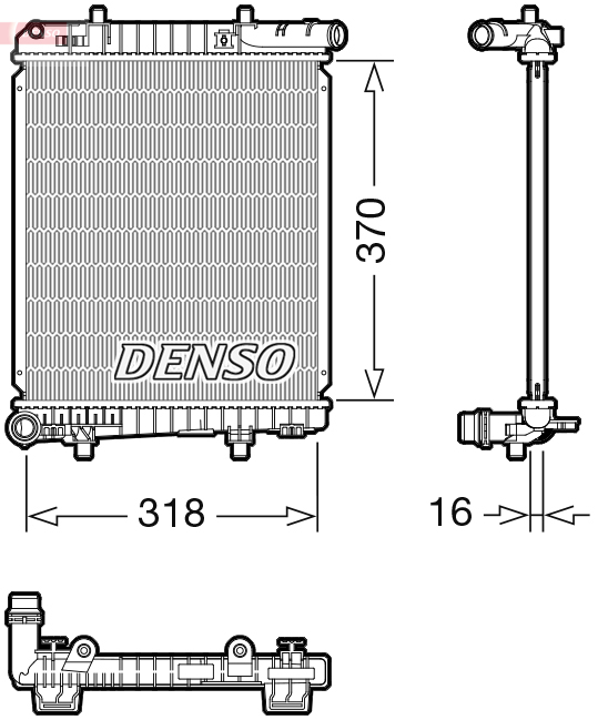 DENSO DRM07062 Radiatore, Raffreddamento motore