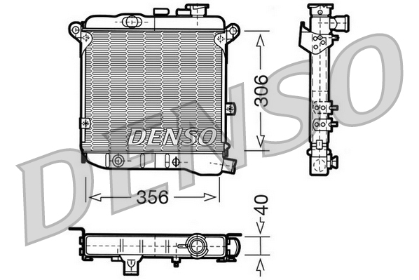 DENSO DRM09003 Radiatore, Raffreddamento motore-Radiatore, Raffreddamento motore-Ricambi Euro