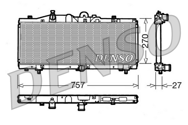 DENSO DRM09010 Radiatore, Raffreddamento motore-Radiatore, Raffreddamento motore-Ricambi Euro