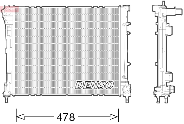 DENSO DRM09043 Radiatore, Raffreddamento motore-Radiatore, Raffreddamento motore-Ricambi Euro