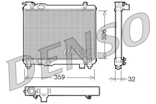 DENSO DRM09082 Radiatore, Raffreddamento motore