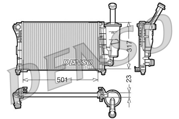 DENSO DRM09086 Radiatore, Raffreddamento motore-Radiatore, Raffreddamento motore-Ricambi Euro