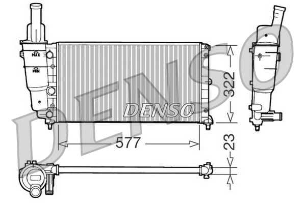 DENSO DRM09096 Radiatore, Raffreddamento motore-Radiatore, Raffreddamento motore-Ricambi Euro