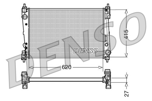 DENSO DRM09111 Radiatore, Raffreddamento motore