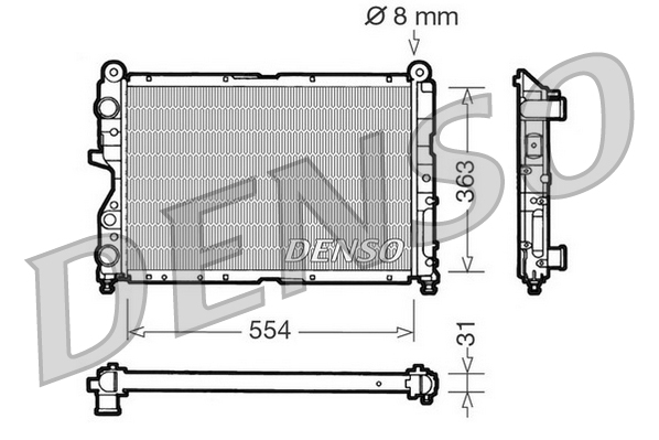 DENSO DRM09130 Radiatore, Raffreddamento motore