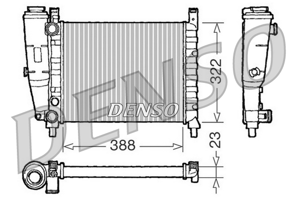 DENSO DRM09142 Radiatore, Raffreddamento motore-Radiatore, Raffreddamento motore-Ricambi Euro