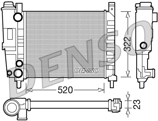 DENSO DRM09144 Radiatore, Raffreddamento motore