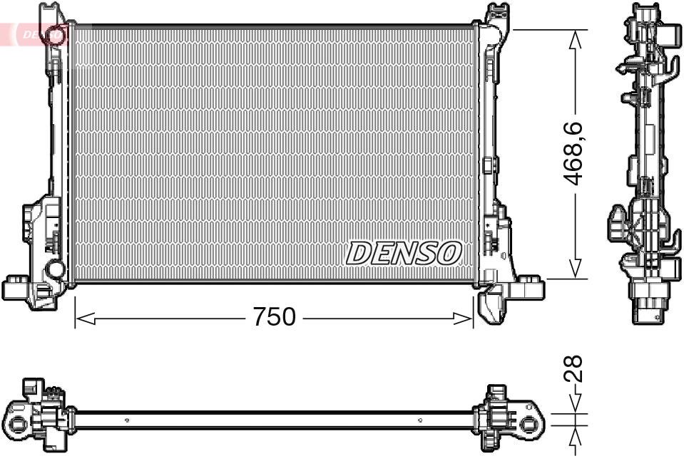 DENSO DRM09175 Radiatore, Raffreddamento motore