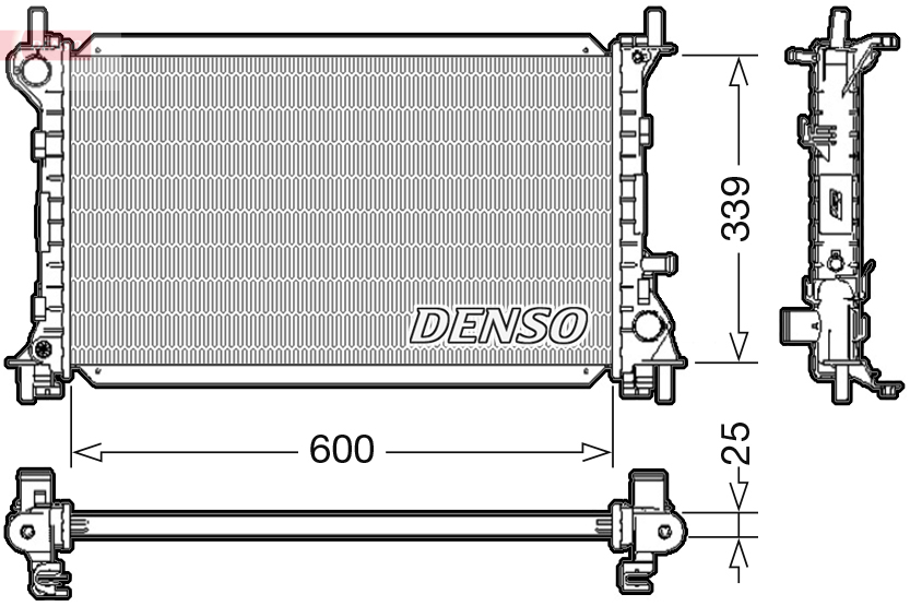 DENSO DRM10003 Radiatore, Raffreddamento motore-Radiatore, Raffreddamento motore-Ricambi Euro