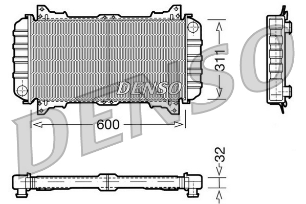 DENSO DRM10016 Radiatore, Raffreddamento motore-Radiatore, Raffreddamento motore-Ricambi Euro