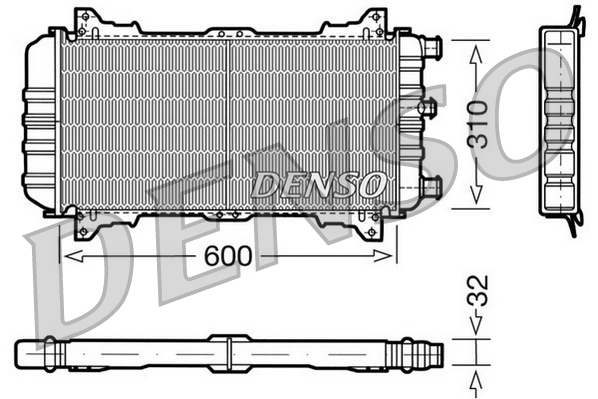 DENSO DRM10018 Radiatore, Raffreddamento motore-Radiatore, Raffreddamento motore-Ricambi Euro