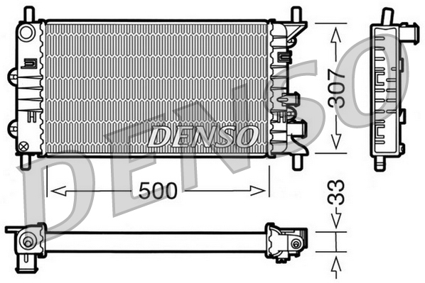 DENSO DRM10024 Radiatore, Raffreddamento motore-Radiatore, Raffreddamento motore-Ricambi Euro