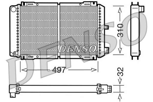 DENSO DRM10031 Radiatore, Raffreddamento motore-Radiatore, Raffreddamento motore-Ricambi Euro