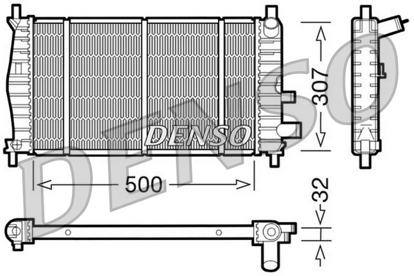DENSO DRM10042 Radiatore, Raffreddamento motore