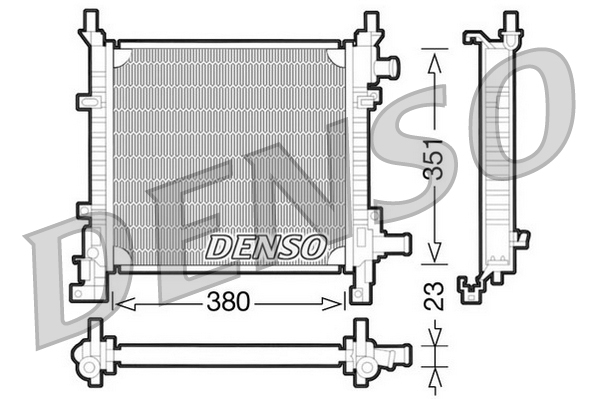 DENSO DRM10061 Radiatore, Raffreddamento motore-Radiatore, Raffreddamento motore-Ricambi Euro