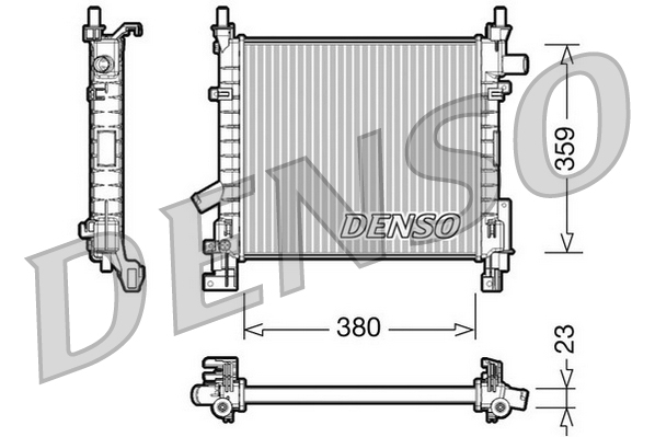 DENSO DRM10063 Radiatore, Raffreddamento motore-Radiatore, Raffreddamento motore-Ricambi Euro