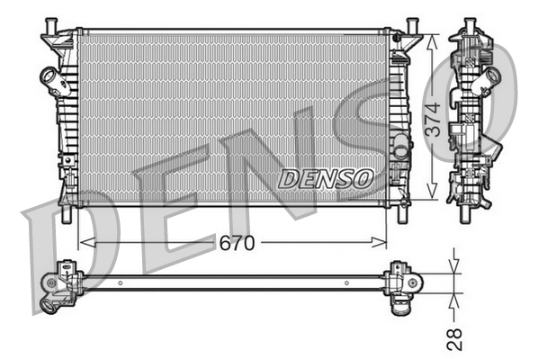 DENSO DRM10074 Chladič,...