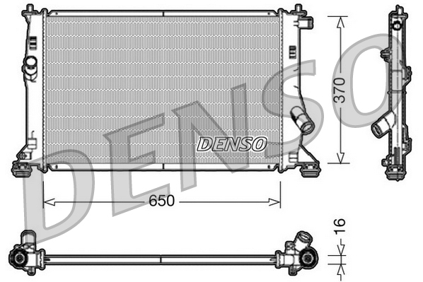 DENSO DRM10076 Radiatore, Raffreddamento motore-Radiatore, Raffreddamento motore-Ricambi Euro