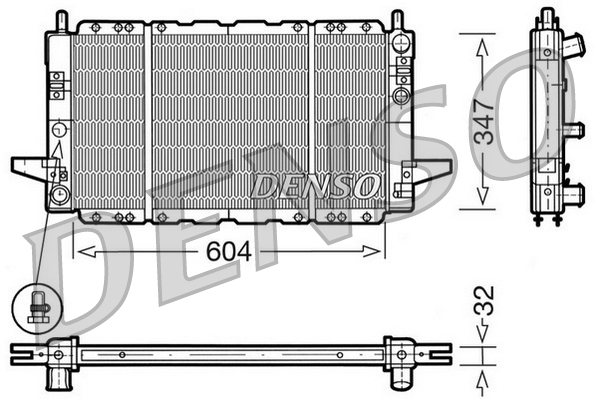 DENSO DRM10086 Radiatore, Raffreddamento motore-Radiatore, Raffreddamento motore-Ricambi Euro