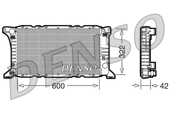 DENSO DRM10091 Radiatore, Raffreddamento motore-Radiatore, Raffreddamento motore-Ricambi Euro