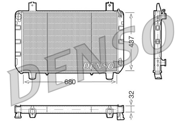 DENSO DRM10095 Radiatore, Raffreddamento motore