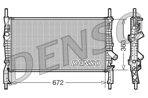 DENSO DRM10105 Radiatore, Raffreddamento motore-Radiatore, Raffreddamento motore-Ricambi Euro