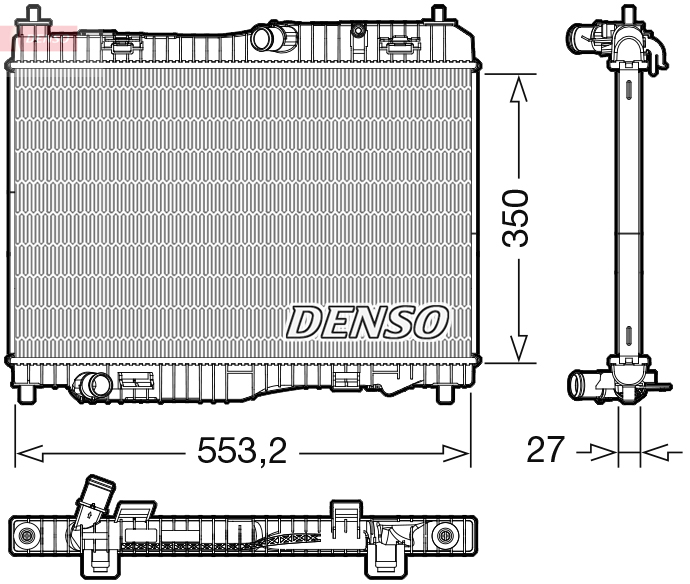 DENSO DRM10116 Radiatore, Raffreddamento motore-Radiatore, Raffreddamento motore-Ricambi Euro