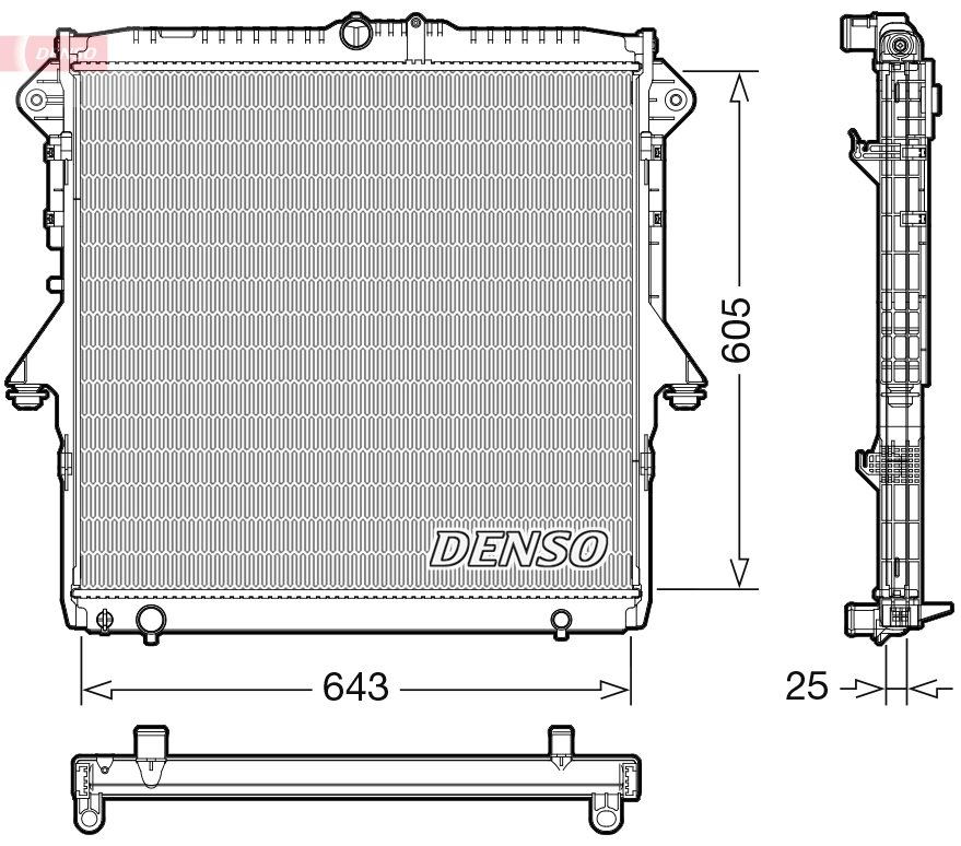 DENSO DRM10119 Radiatore, Raffreddamento motore-Radiatore, Raffreddamento motore-Ricambi Euro