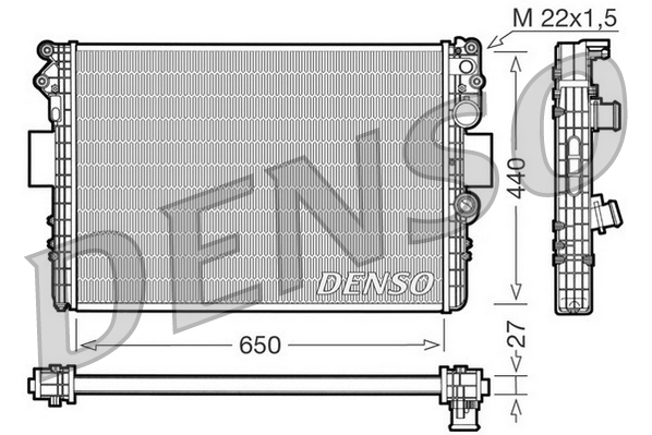 DENSO DRM12002 Radiatore, Raffreddamento motore-Radiatore, Raffreddamento motore-Ricambi Euro