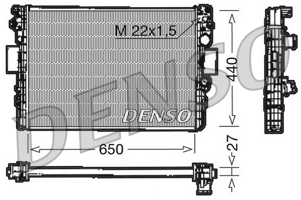 DENSO DRM12003 Radiatore, Raffreddamento motore-Radiatore, Raffreddamento motore-Ricambi Euro