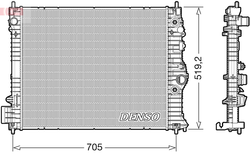 DENSO DRM15012 Radiatore, Raffreddamento motore