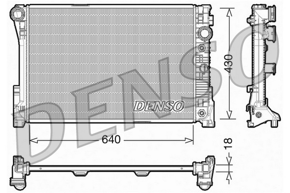 DENSO DRM17005 Radiatore, Raffreddamento motore-Radiatore, Raffreddamento motore-Ricambi Euro