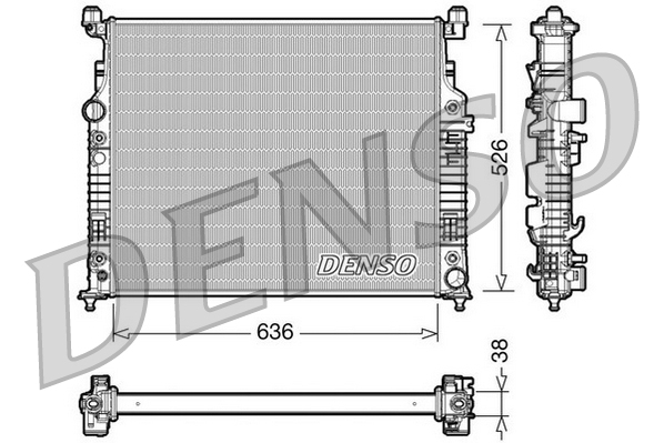 DENSO DRM17006 Radiatore, Raffreddamento motore-Radiatore, Raffreddamento motore-Ricambi Euro