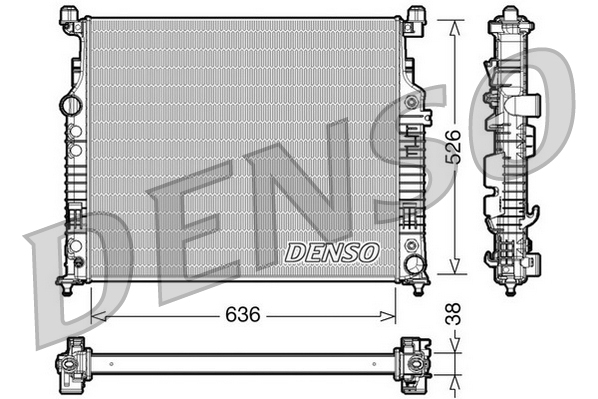 DENSO DRM17007 Radiatore, Raffreddamento motore