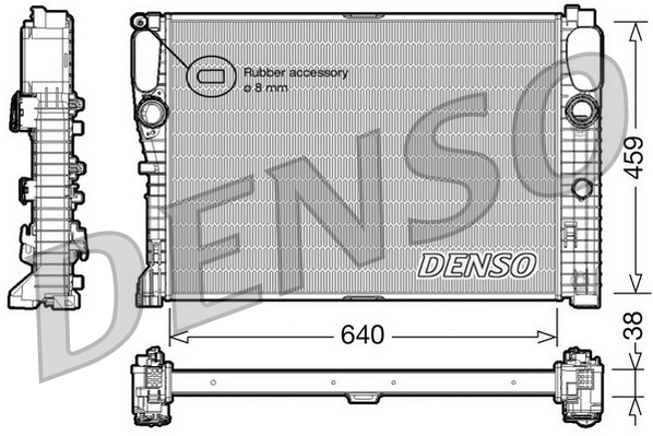 DENSO DRM17014 Radiatore, Raffreddamento motore-Radiatore, Raffreddamento motore-Ricambi Euro