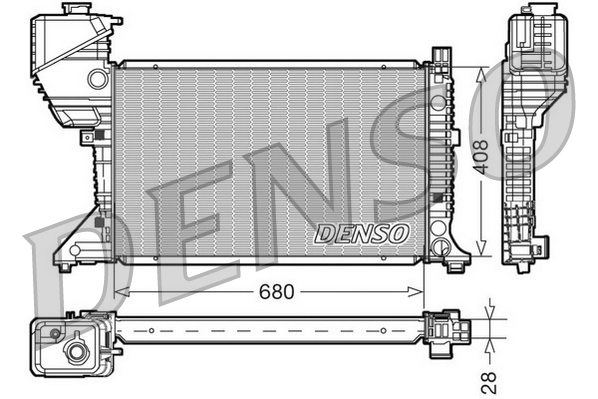 DENSO DRM17015 Radiatore, Raffreddamento motore-Radiatore, Raffreddamento motore-Ricambi Euro