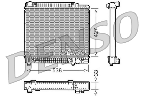 DENSO DRM17022 Radiatore, Raffreddamento motore-Radiatore, Raffreddamento motore-Ricambi Euro