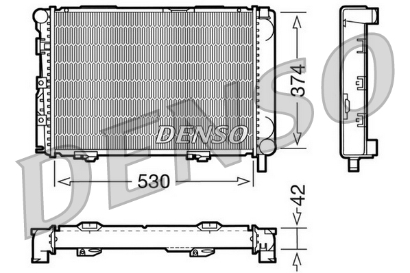 DENSO DRM17025 Radiatore, Raffreddamento motore-Radiatore, Raffreddamento motore-Ricambi Euro