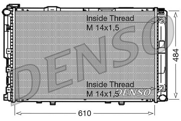 DENSO DRM17039 Radiatore, Raffreddamento motore-Radiatore, Raffreddamento motore-Ricambi Euro