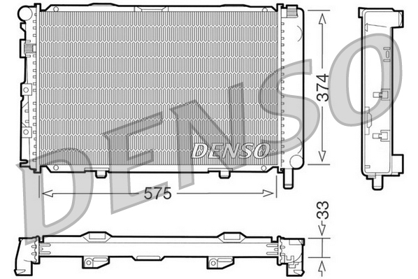 DENSO DRM17064 Radiatore, Raffreddamento motore-Radiatore, Raffreddamento motore-Ricambi Euro