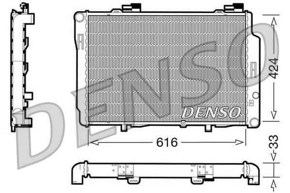 DENSO DRM17070 Radiatore, Raffreddamento motore-Radiatore, Raffreddamento motore-Ricambi Euro