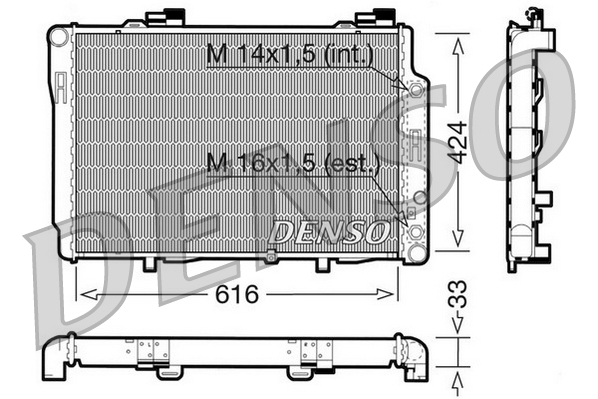 DENSO DRM17071 Radiatore, Raffreddamento motore-Radiatore, Raffreddamento motore-Ricambi Euro