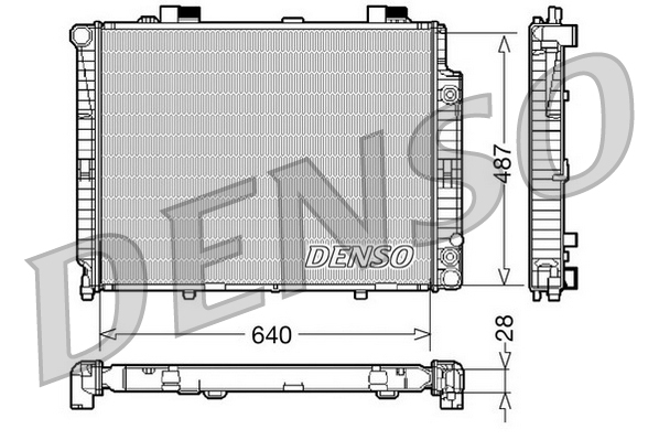 DENSO DRM17088 Radiatore, Raffreddamento motore-Radiatore, Raffreddamento motore-Ricambi Euro