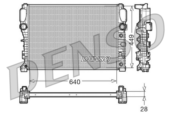 DENSO DRM17091 Radiatore, Raffreddamento motore