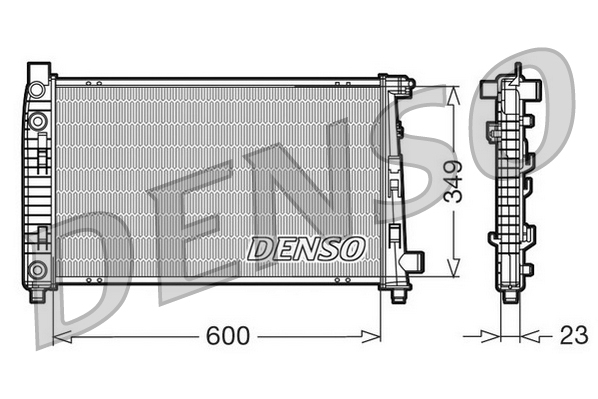 DENSO DRM17102 Radiatore, Raffreddamento motore-Radiatore, Raffreddamento motore-Ricambi Euro