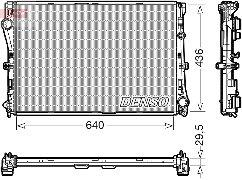 DENSO DRM17104 Radiatore, Raffreddamento motore