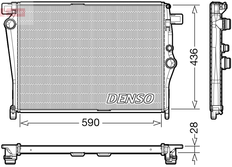 DENSO DRM17105 Radiatore, Raffreddamento motore