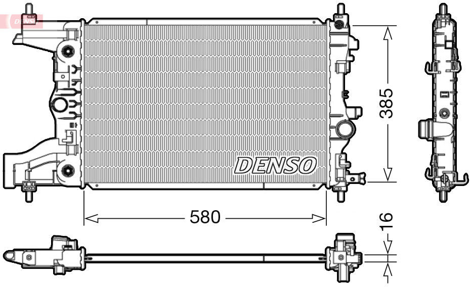 DENSO DRM20005 Radiatore, Raffreddamento motore